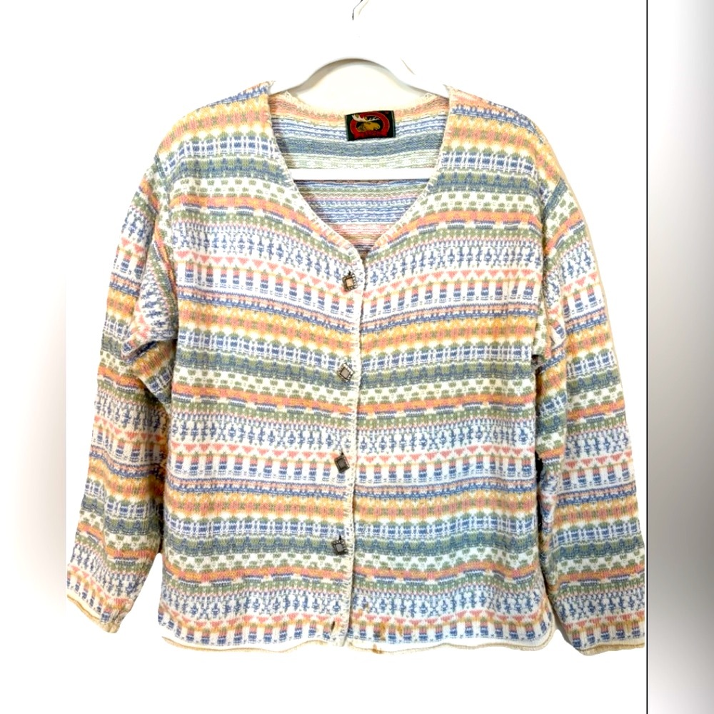 Alps vintage Multicolor Patterned Cardigan med